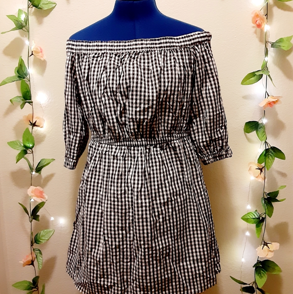 H&M checkered dress